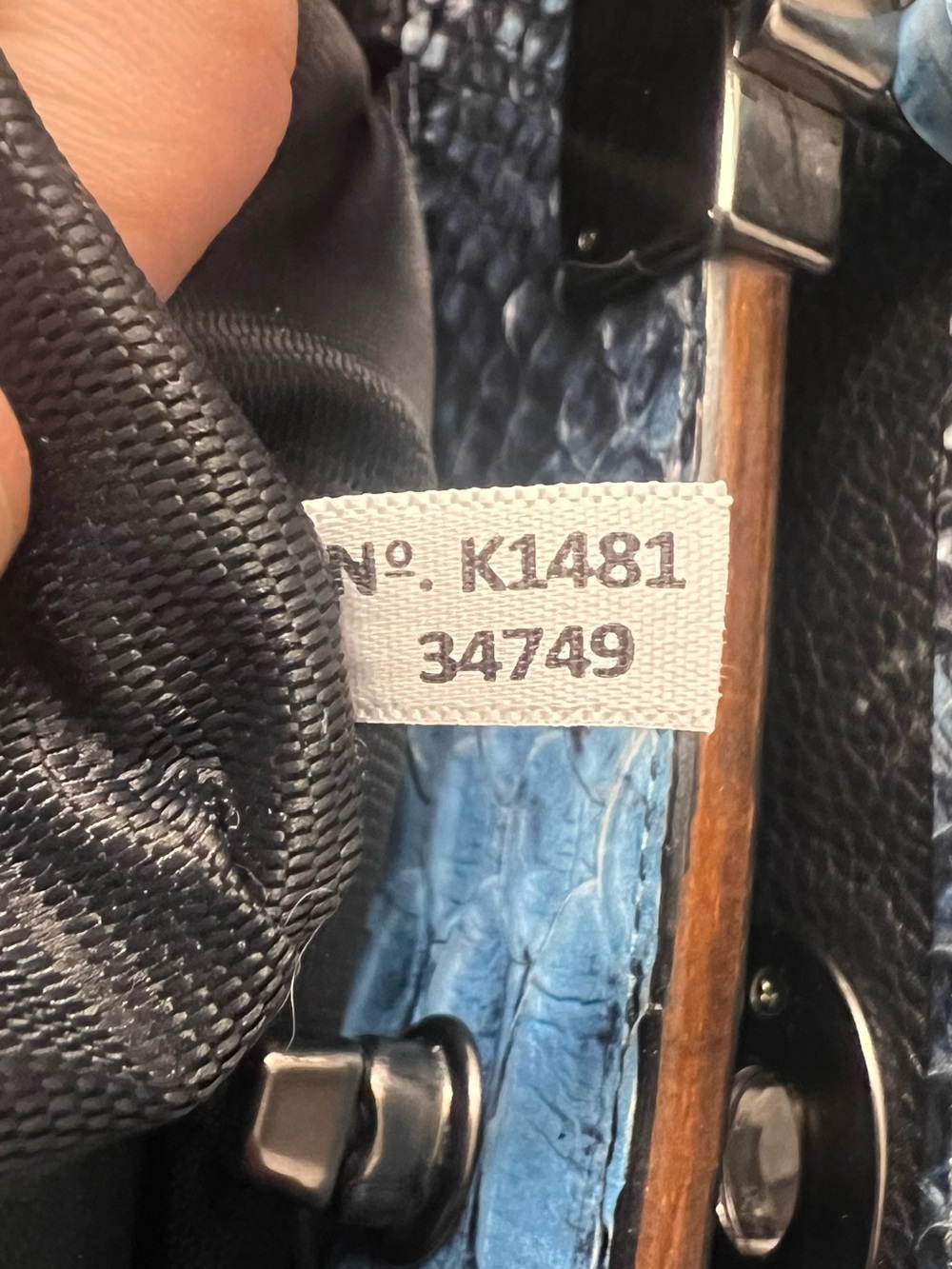 Coach Gramercy Blue Python Satchel - Picture 16 of 16